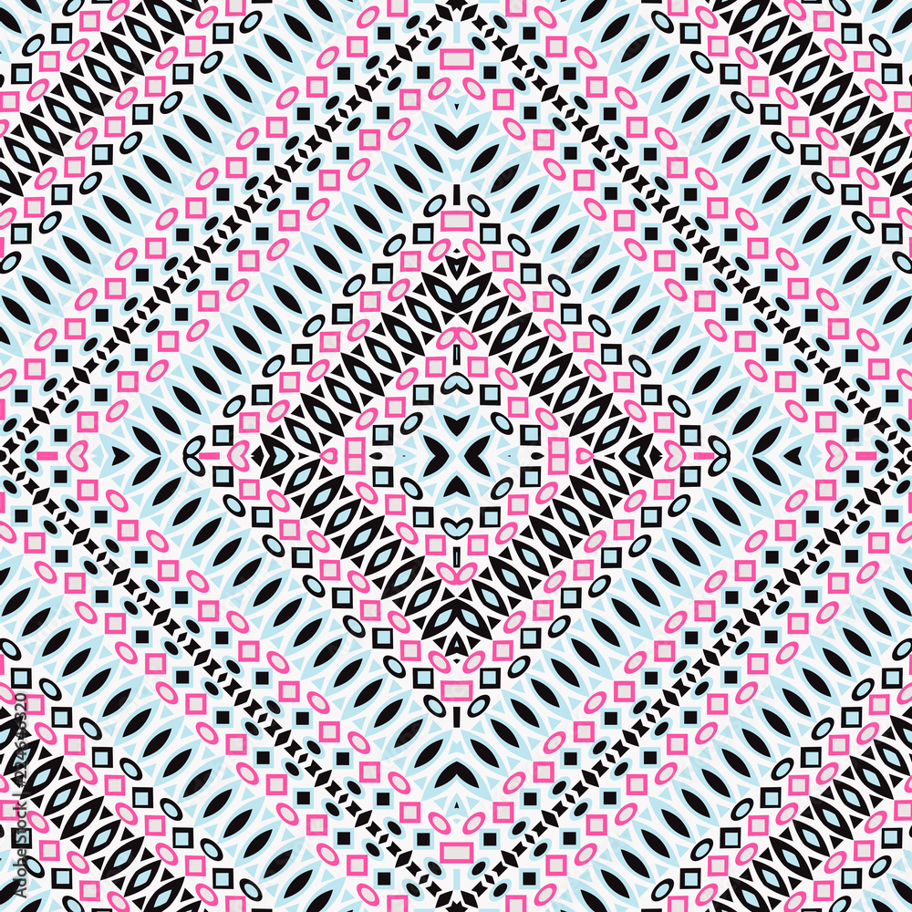 Seamless abstract pattern kaleidoscopic mosaic ornamental