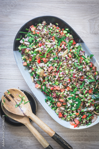 French green lentil salad