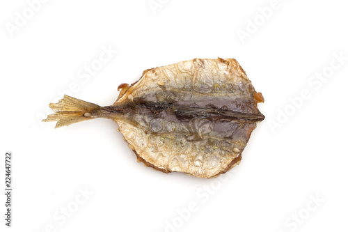 dried fish isolated on white background.
