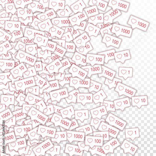 Social media icons. Social media addiction concept