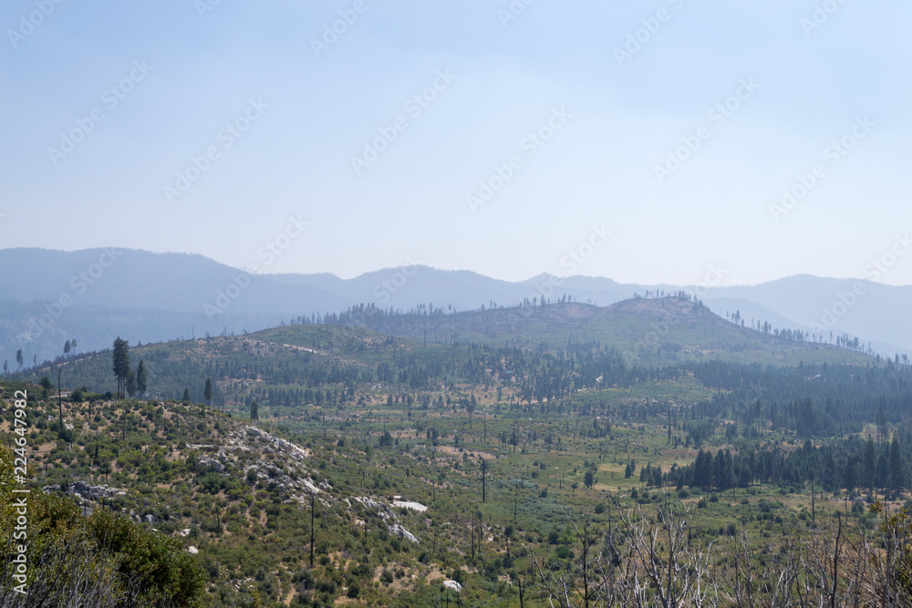 Burned area around Yosemite valley Burned area around Yosemite valley