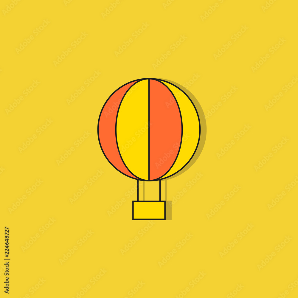 Naklejka premium balloon icon on yellow background