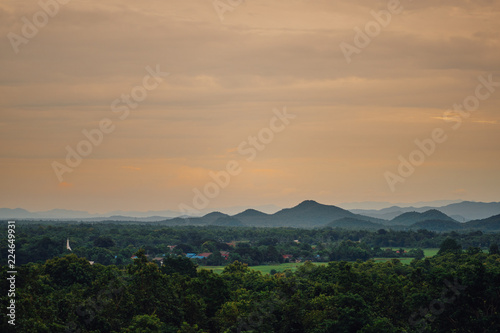 Village View Rural evening