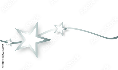 Stern Sterne Band Banner Welle Hintergrund Freiraum Weihnachten Etikett Leer
