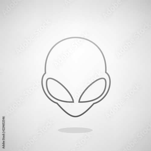 flat alien icon