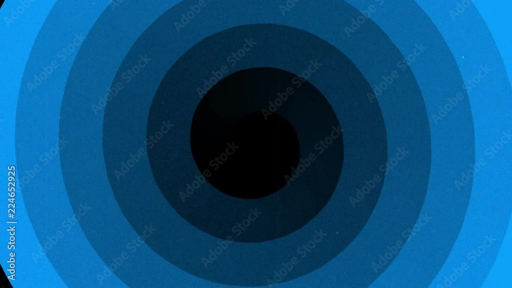 Blue Dot Spiral Transition (Archival Film Grain Texture) 