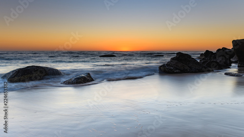 Clear Skies Sun Rising Seascape © Merrillie