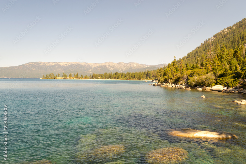 Sand Harbor in Lake Tahoe from the distance