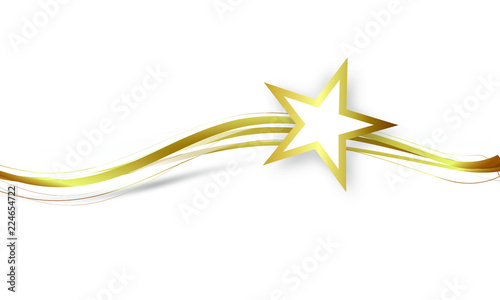 Stern Etikett Welle Wellen Band Banner Sterne Hintergrund Gold Weihnachten Geschenk Star 