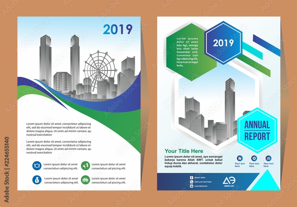 Business Brochure Background Design Template, Flyer Layout, Poster, Magazine, Annual Report, Book, Booklet with Building Image. Size A4 Vector Design illustration