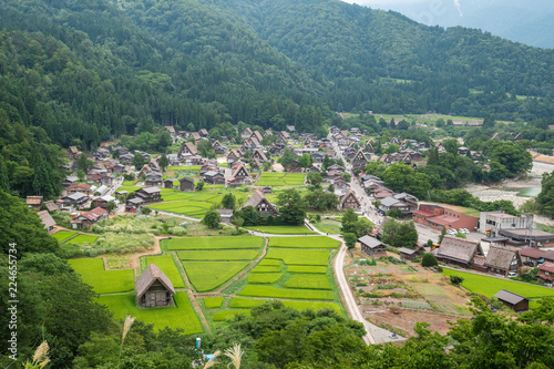Japanese traditional village of shirakawago