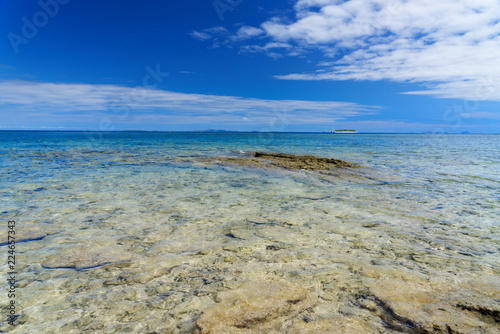 Rocky beach off the coast Fiji