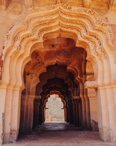 Arch Of Lotus Mahal At Hampi, Karnataka, India