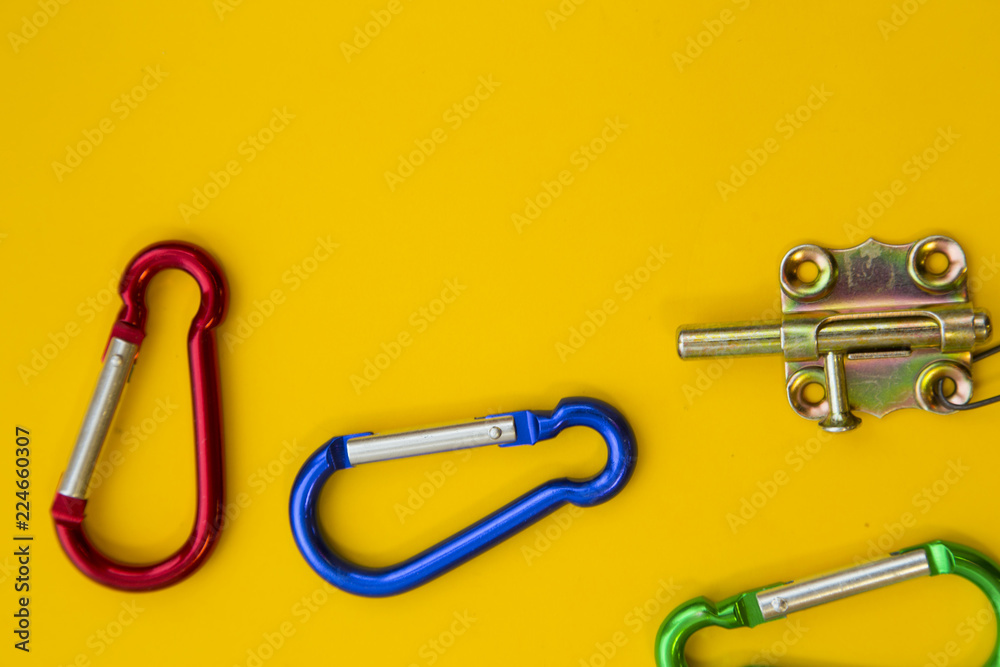 Tools for repair on plain yellow background Tools for repair on plain yellow background