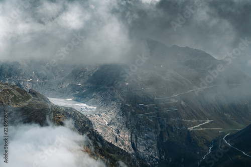 Furkapass mit Rhonegletscher