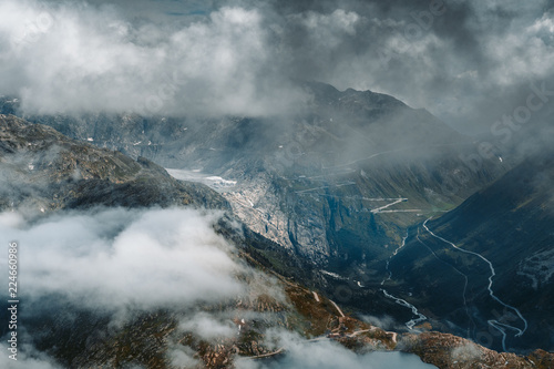 Grimselpass und Furkapass mit Rhonegletscher © schame87