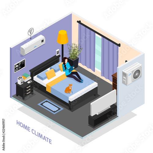 Home Climate Isometric Composition 