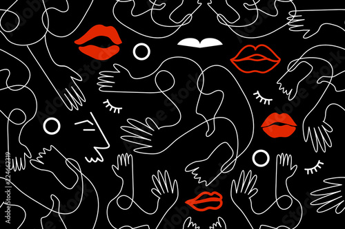 Crazy style linear pattern.