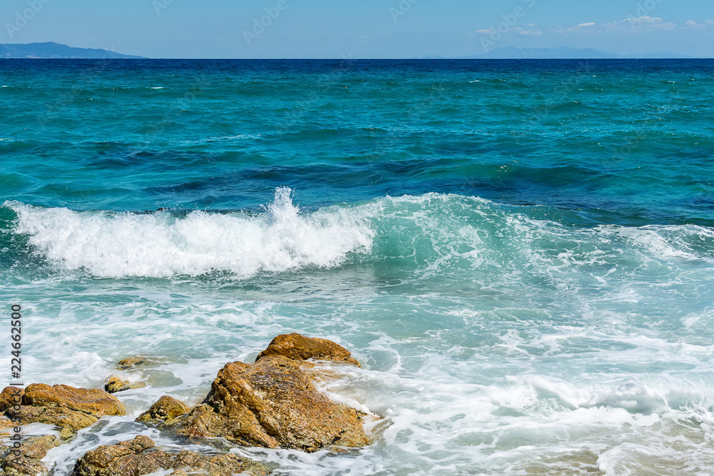 Fototapeta premium Rock and sea waves
