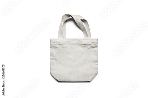 cotton bag isolated on white . Mockup for design