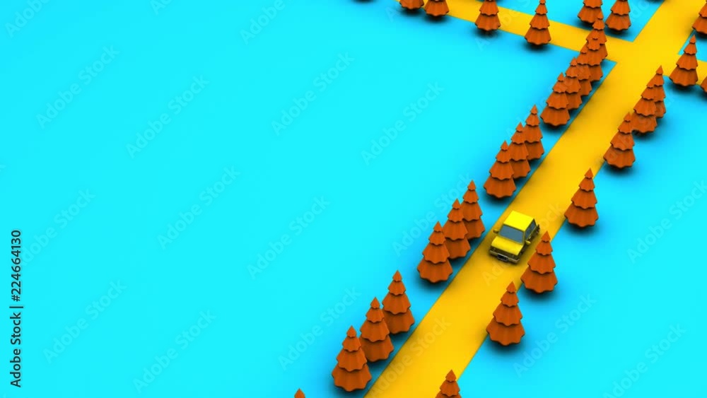 Moving car. Loop able 3DCG render animation. Stock Video | Adobe Stock