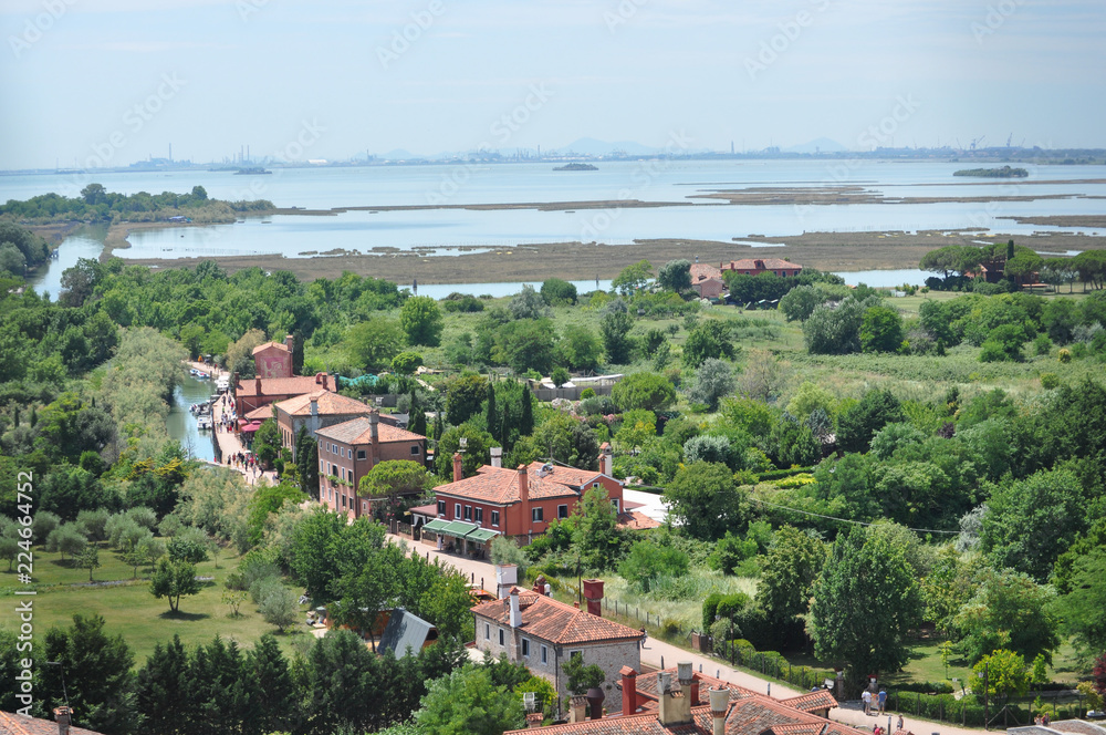 Aerial view of Torcello, Venice