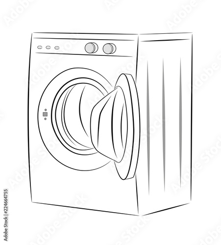 washing machine. vector illustration