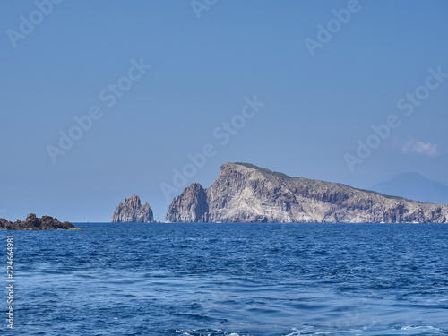 View from boat of the island in the nearbies of Panarea  Lisca Bianca and Basiluzzo