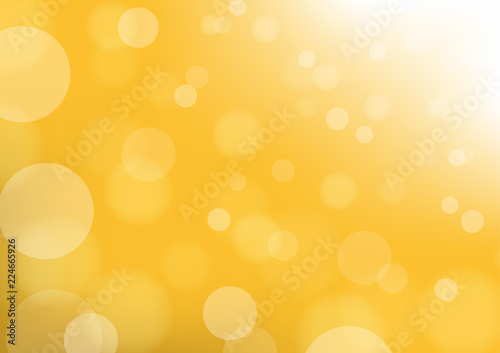 Abstract yellow bokeh background