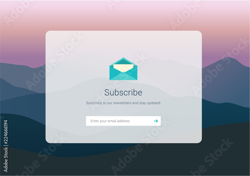 web subscribe ui interface design