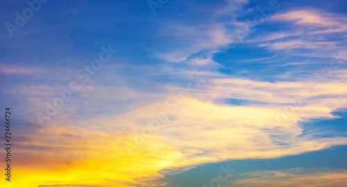 Backgrounds of the evening sky, beautiful colors, sunsets.