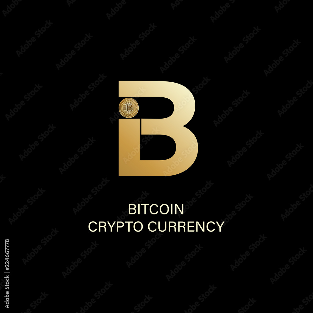 Bitcoin. Capital letter B and symbol of a physical coin. Gold sign of crypto currency on a dark background. Cryptography, illustration of financial technologies. Use for logos, print products. Bitcoin. Capital letter B and symbol of a physical coin. Gold sign of crypto currency on a dark background. Cryptography, illustration of financial technologies. Use for logos, print products.
