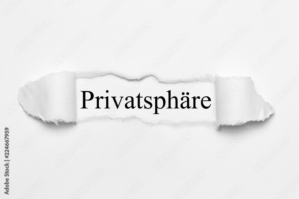 Privatsphäre auf weißen gerissenen Papier Privatsphäre auf weißen gerissenen Papier