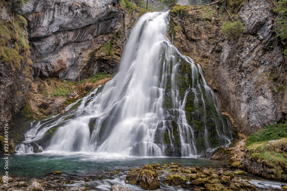 Gollinger Waterfall near Salzburg, Golling Alps. Austria