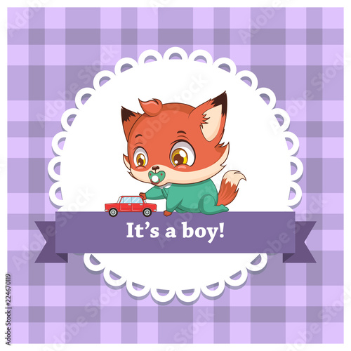 Baby gender reveal for a boy