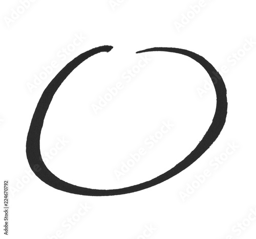 Schwarzer Kreis gemalt mit einem Stift