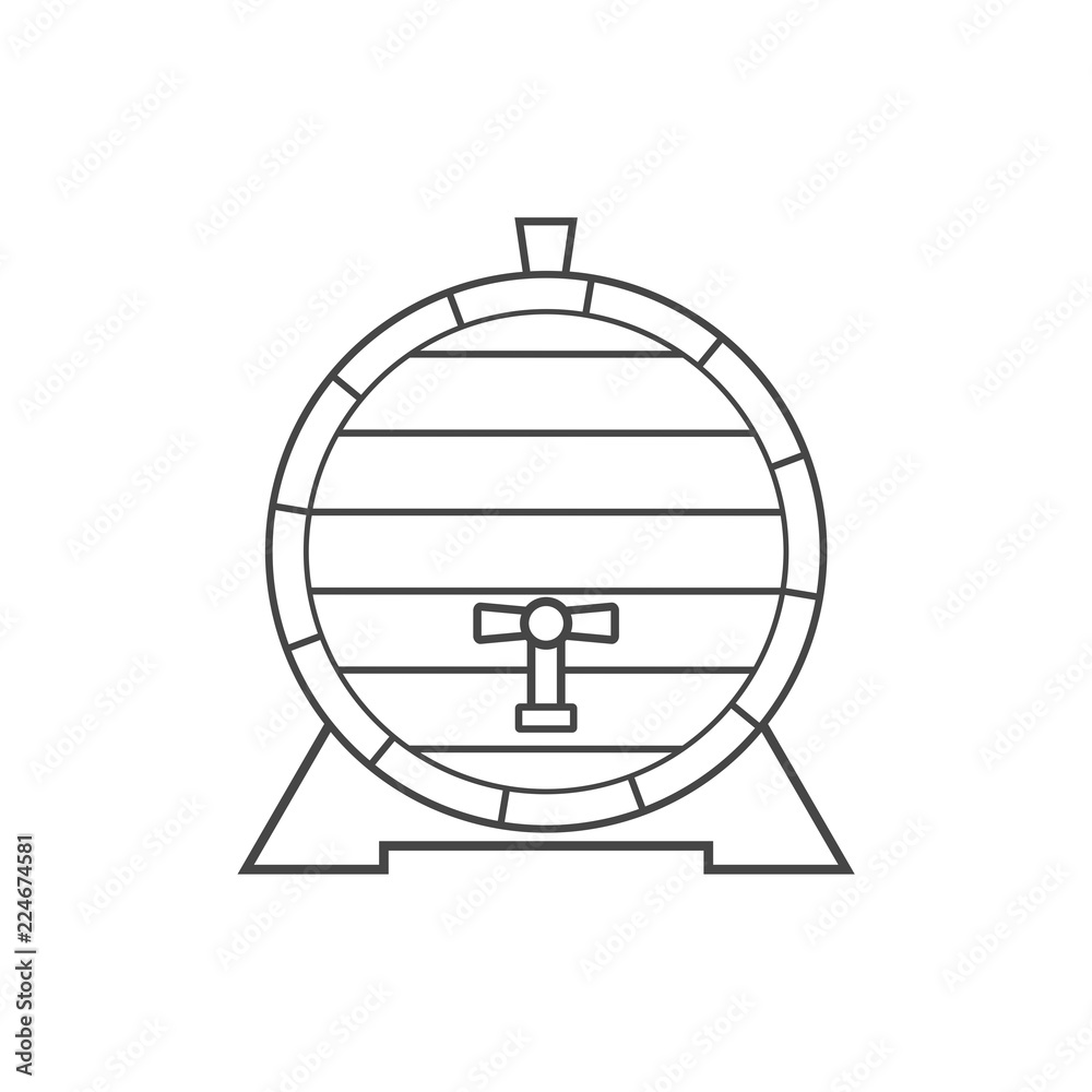 Simple Wooden Barrel icon