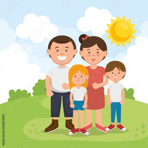 family members on park characters