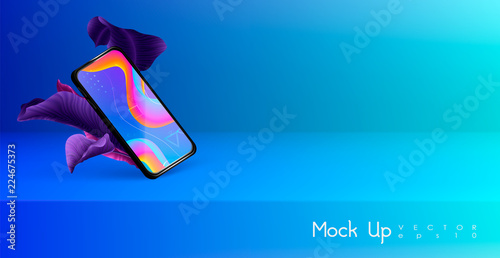 Simple Vector background with studio table, stage, room, ground, floor... Advertise product, copy space.