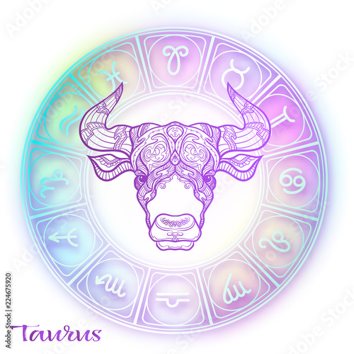 Zodiac sign. Astrological horoscope collection. Vector illustration