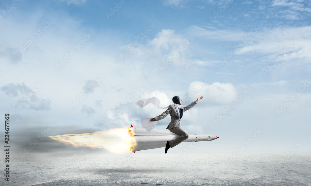 Naklejka premium Business success and targets achievement concept.