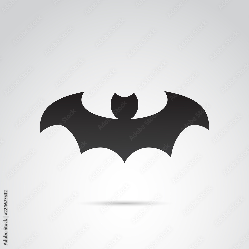 Bat vector icon.