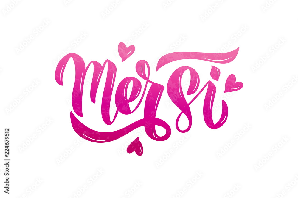 Mersi lettering card Mersi lettering card