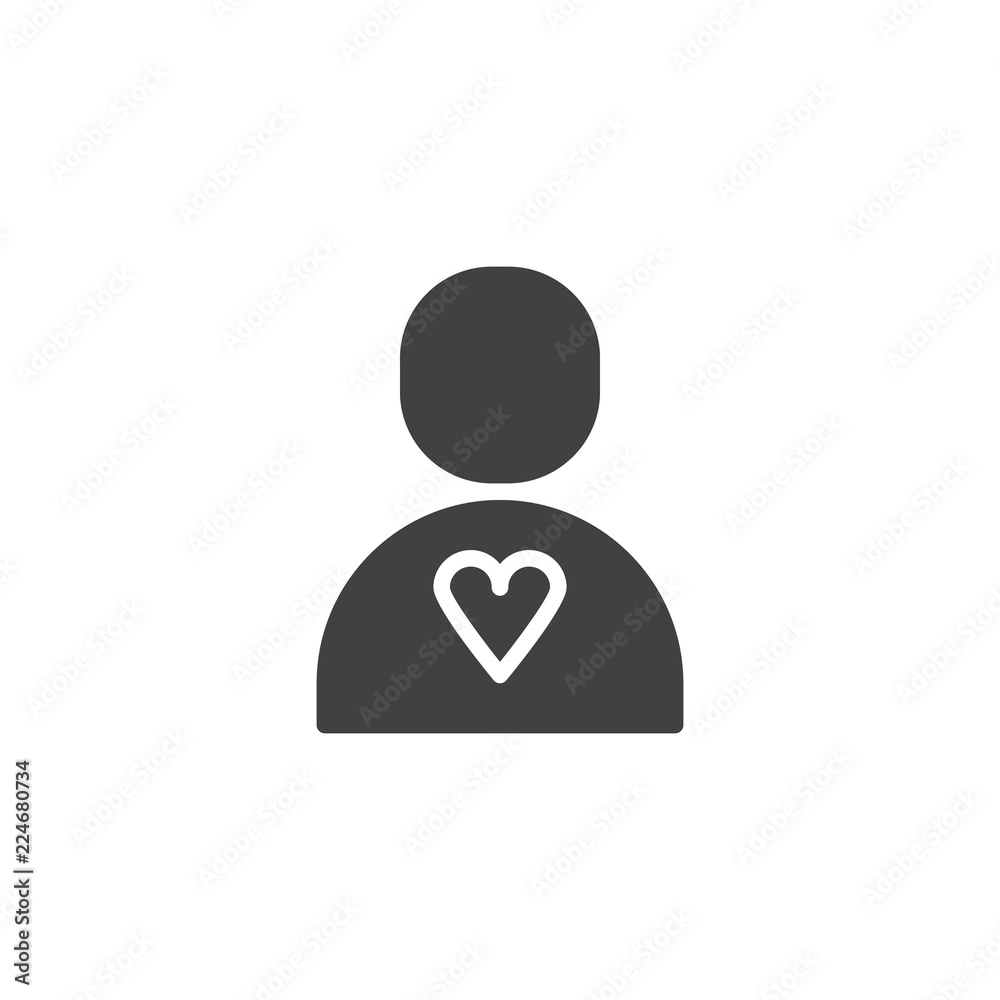 Human Heart vector icon. filled flat sign for mobile concept and web design. Lover person simple solid icon. Symbol, logo illustration. Pixel perfect vector graphics Human Heart vector icon. filled flat sign for mobile concept and web design. Lover person simple solid icon. Symbol, logo illustration. Pixel perfect vector graphics