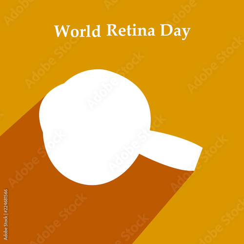 illustration of elements of World Retina Day Background. illustration of Retina with World Retina Day text on the occasion of World Retina Day.
 photo