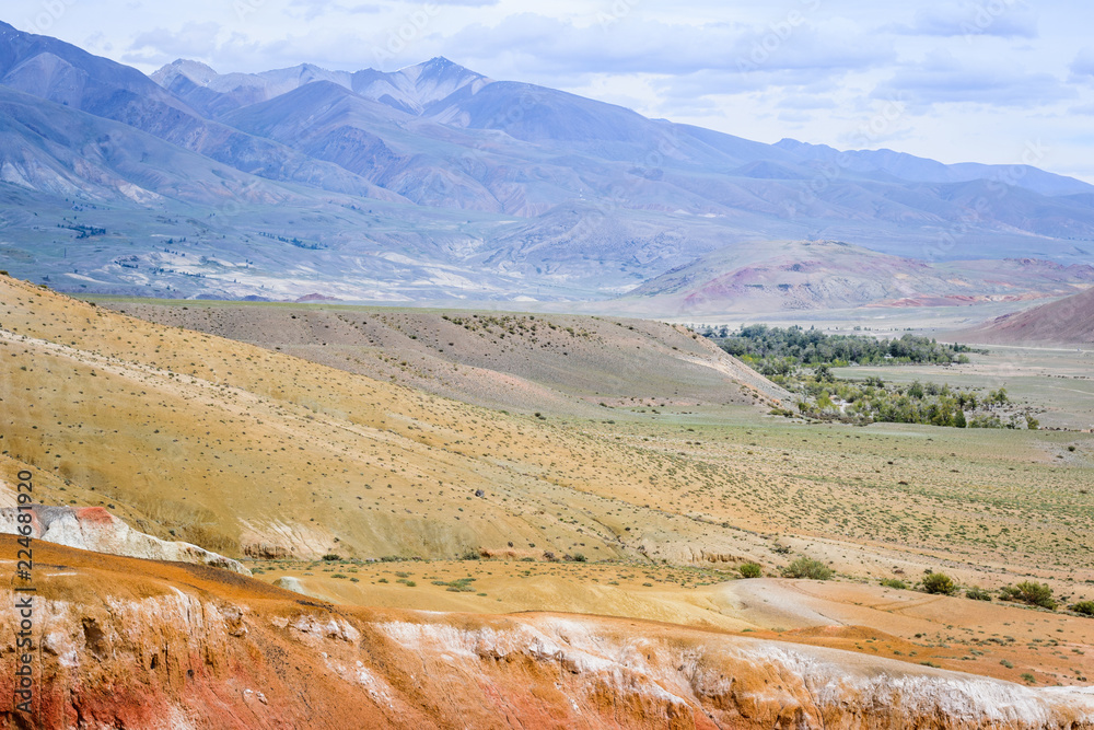 Fototapeta premium Unique Mars red colorful landscape. Chagan-Uzun Altai, Russia