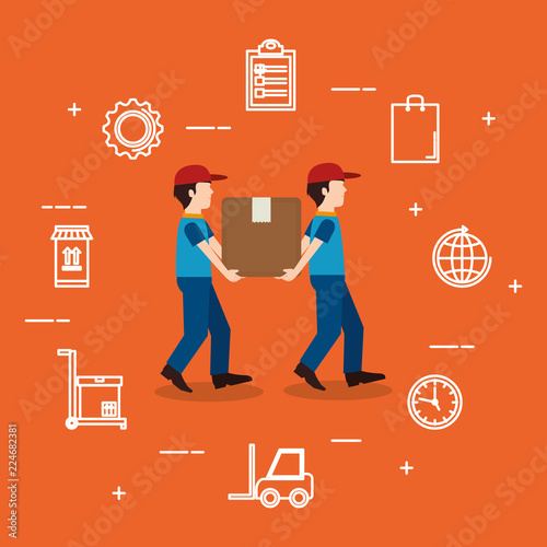 delivery service workers characters