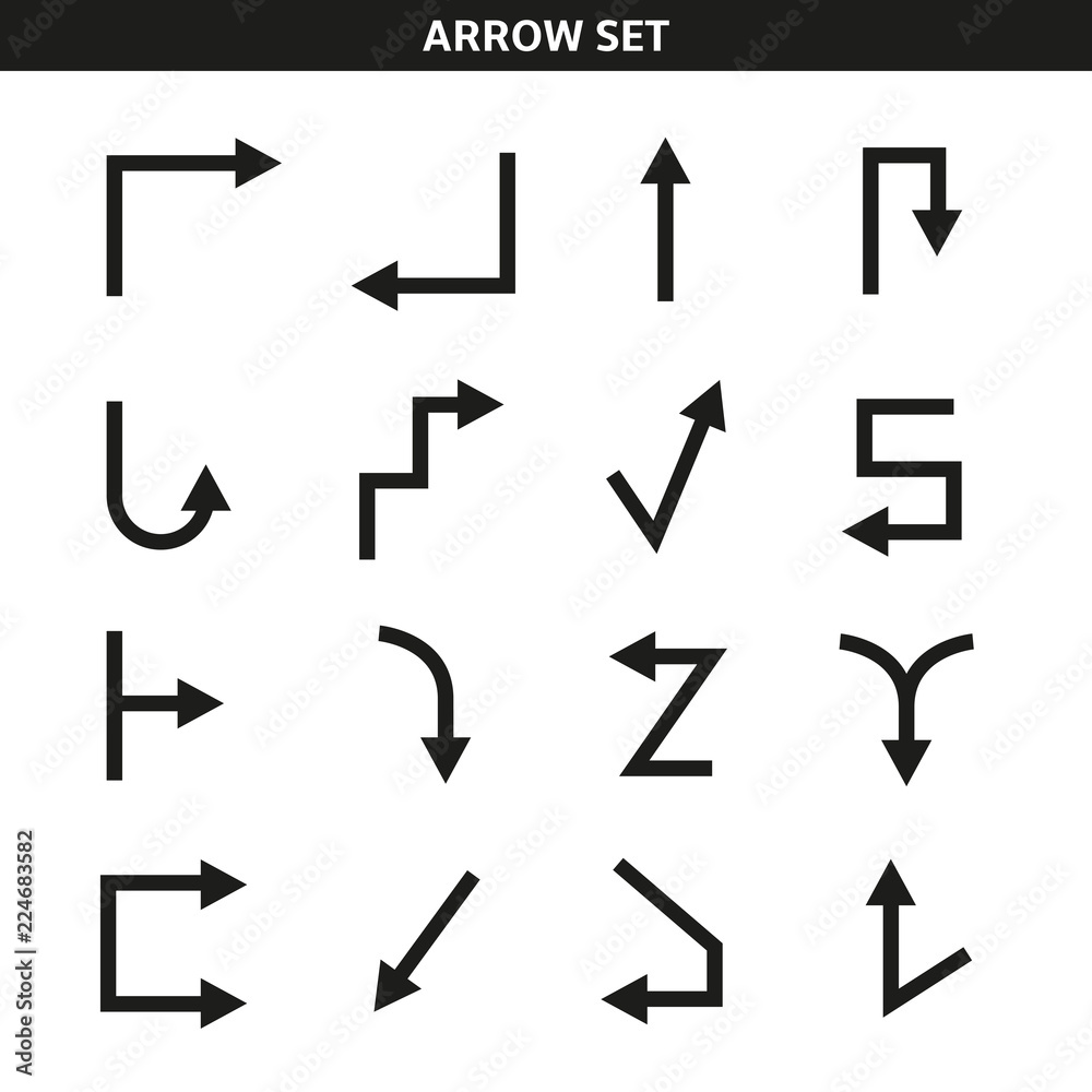 arrow icons set
