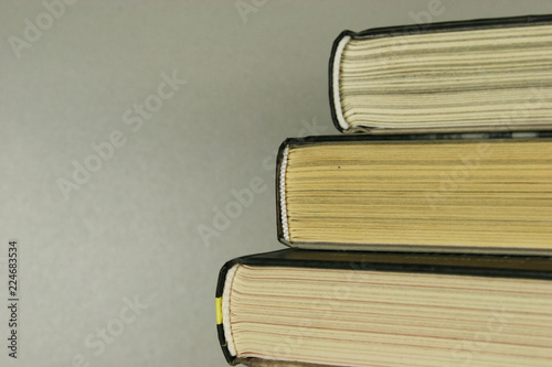 A stack of books on the table
