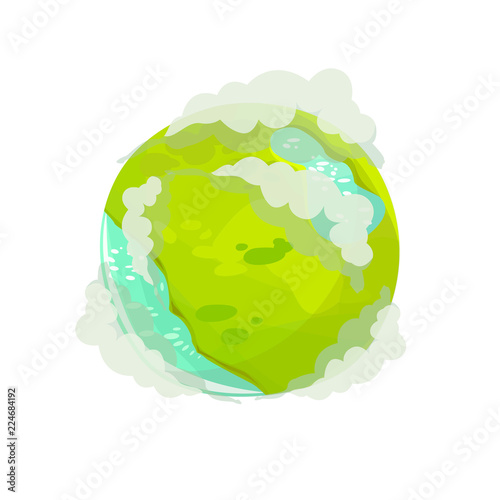 planet in smog on a white background
